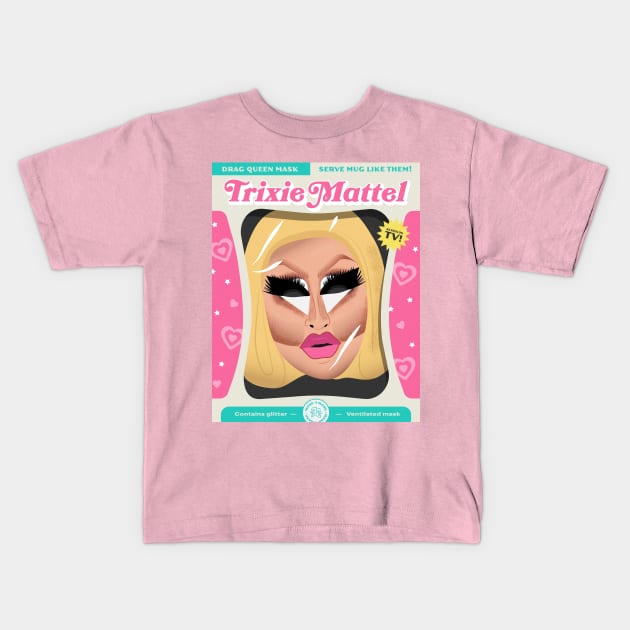 Trixie Mask Kids T-Shirt by whos-morris